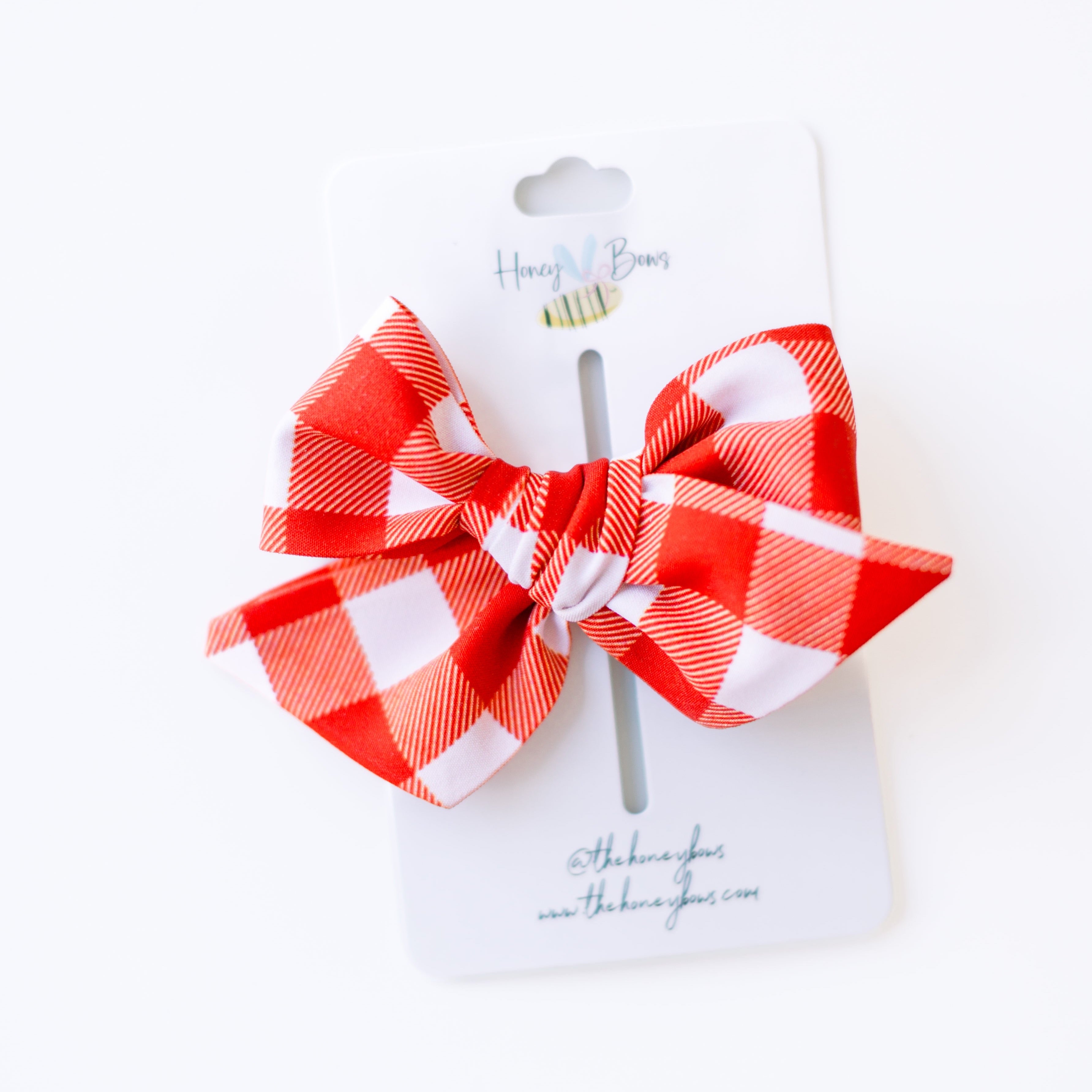 Red Plaid Hairbow