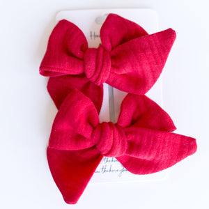 Muslin + Linen Solid Bows