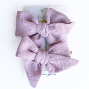 Muslin + Linen Solid Bows