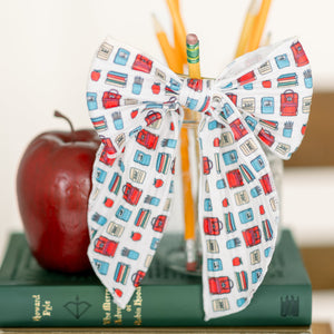 Back to School Supplies Bow