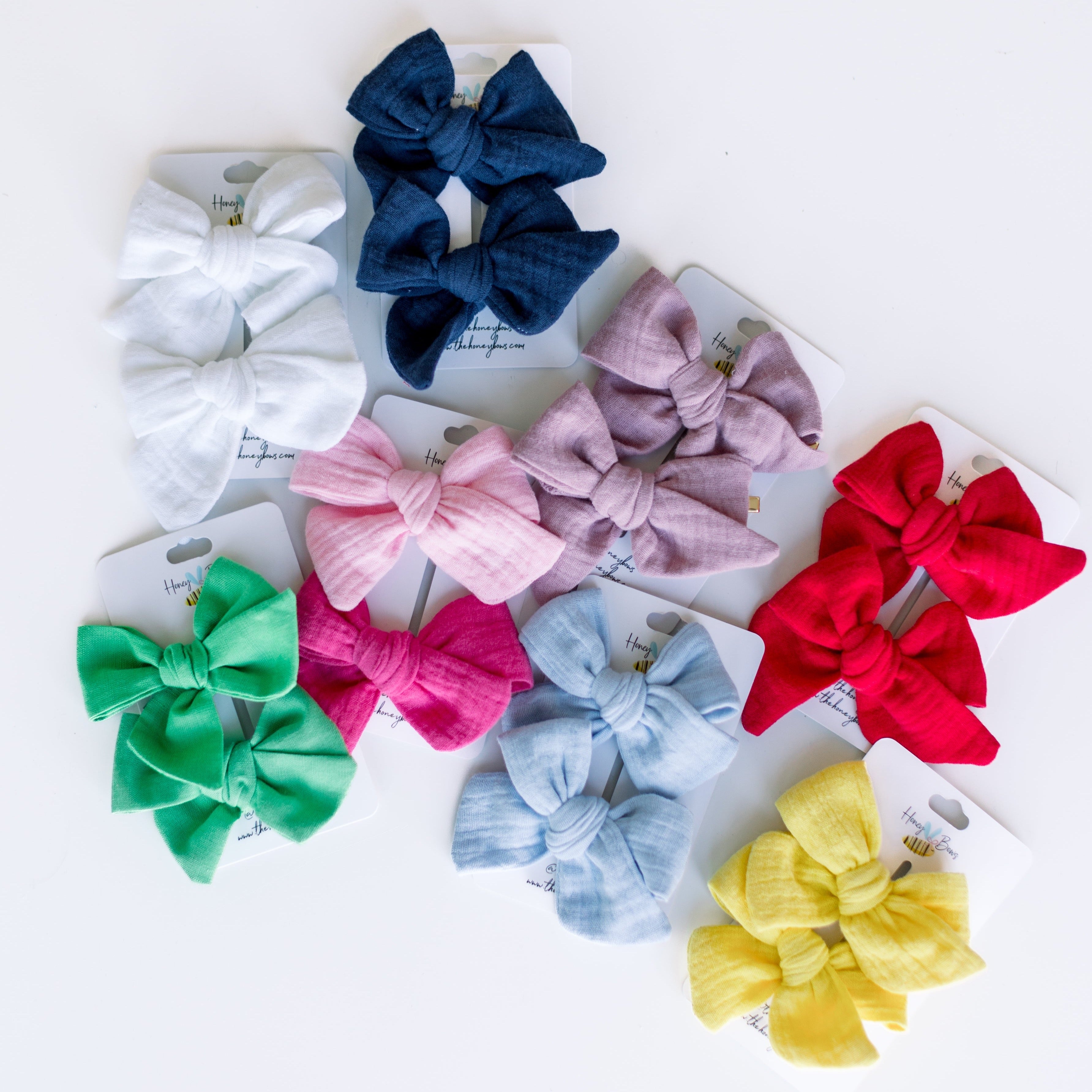 Muslin + Linen Solid Bows