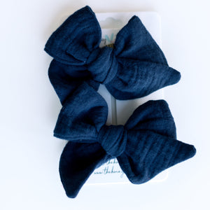 Muslin + Linen Solid Bows