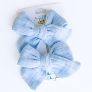 Muslin + Linen Solid Bows