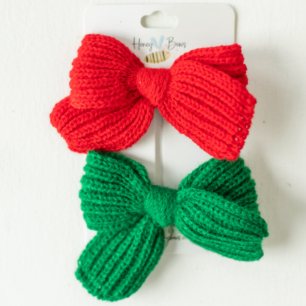 Crocheted Holiday Bows