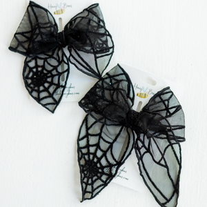 Sparkle Halloween Web Bow