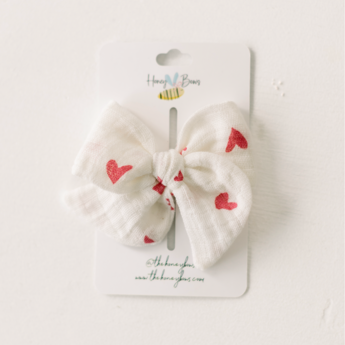 Petite Hearts Bow