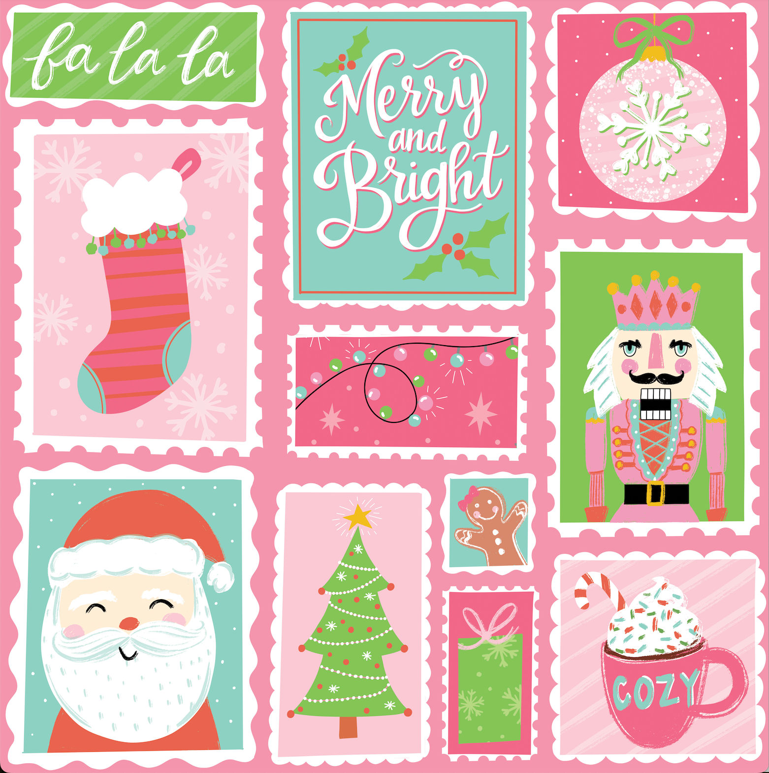 Christmas Stamps Two Piece PJ