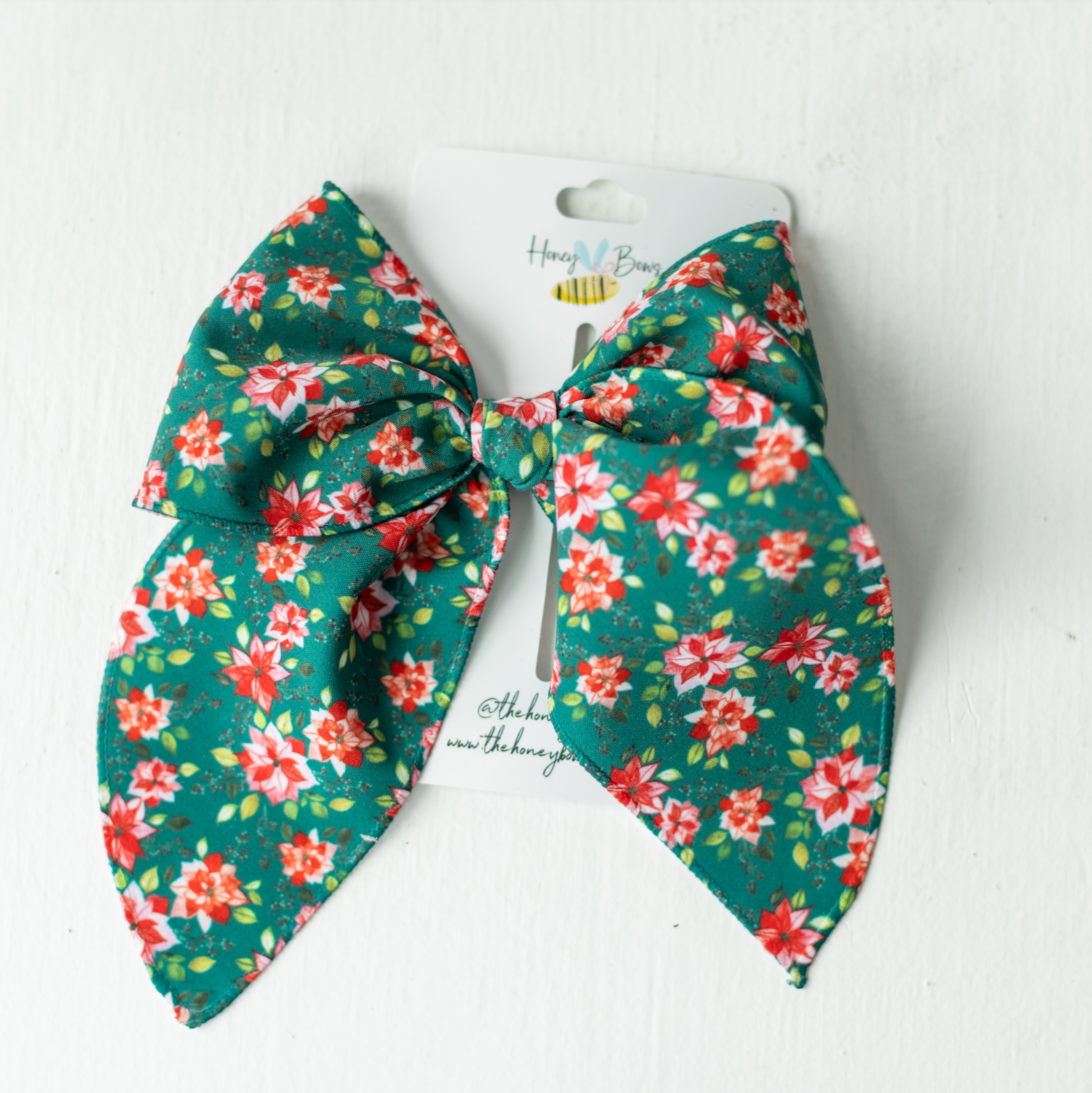 Christmas Poinsettia Bow